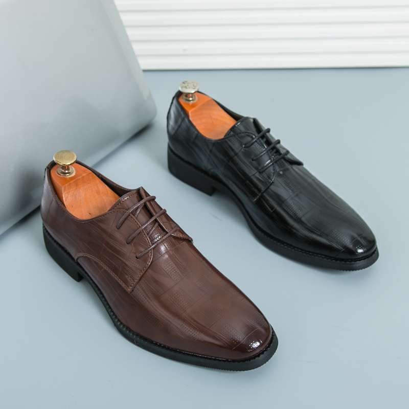 Leather Work Oxfords - 男性用レザーシューズ,カジュアルシューズ,オックスフォード,仕事,黒,茶色,レースアップ,快適,パーティー,結婚式,新品