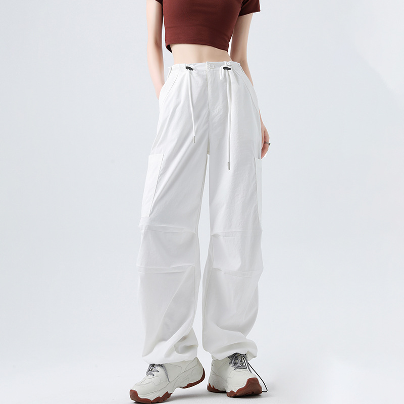 Leather Work Overalls - アメリカンワークパンツ レディース 秋冬 ベルベット 2025年新作 ハイウエスト