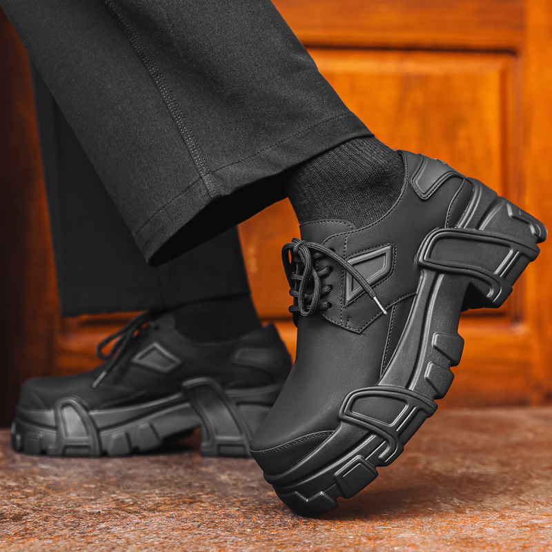 Leather Work Oxfords - 男性用のフォーマルな滑り止めレザーシューズ,仕事や結婚式のためのフォーマルな作業靴,大型サイズ