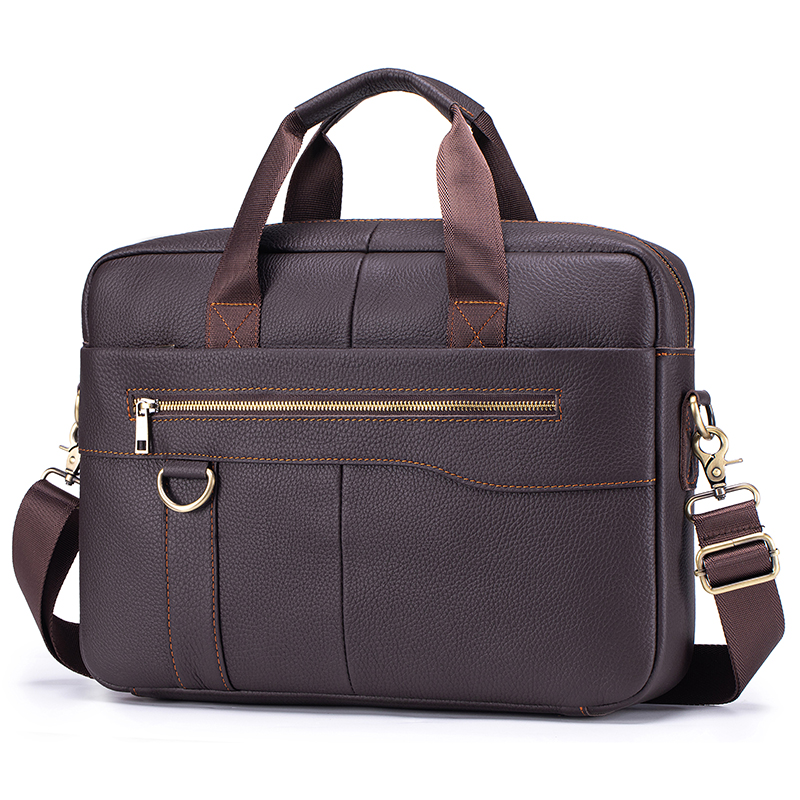 Leather Work Bag Laptop - メンズヴィンテージ本革ブリーフケース大型ラップトップバッグ牛革オフィスワークビジネストラベルショルダーバッグ