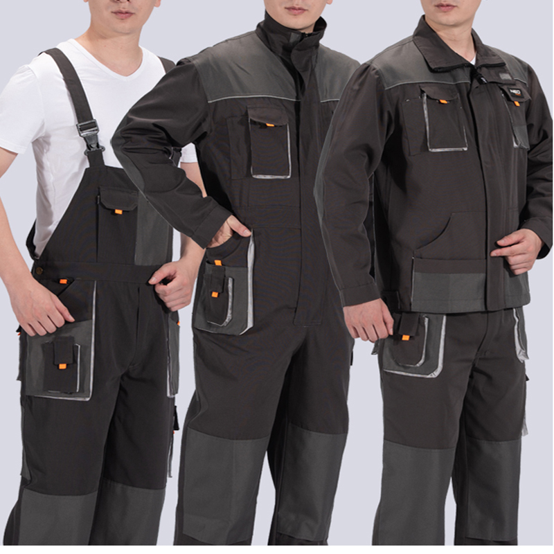 Leather Work Overalls - 溶接スーツ作業よだれかけオーバーオール保護自動車修理ストラップジャンプスーツ耐久性のあるツーリングユニフォームメカニックマルチポケットつなぎ服