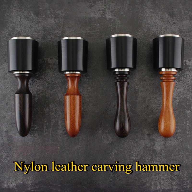 Leatherwork Hammer - 190/195 ミリメートルナイロン革彫刻ハンマー革作成ツール DIY 革細工彫刻切断アクセサリー木製ハンドルハンマー