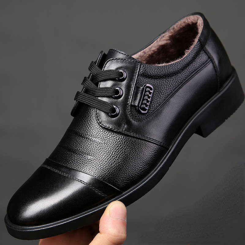 Leather Work Oxfords - 本革のメンズシューズ,オフィス作業靴,パーティー,記念日,結婚式,記念日