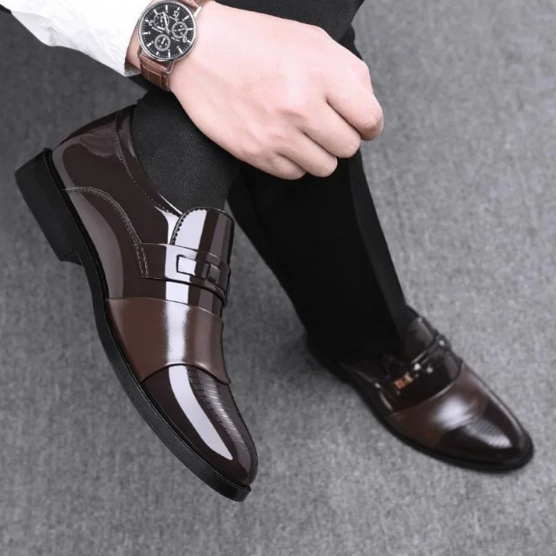 男性用革靴結婚式フォーマルオックスフォードビジネスカジュアル - Leather Work Oxfords のレビューと価格