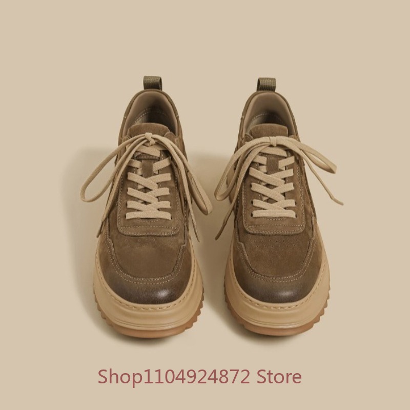 英国風厚底カジュアルスニーカー メンズ ローカット ワーク  - Leather Work Oxfords のレビューと価格