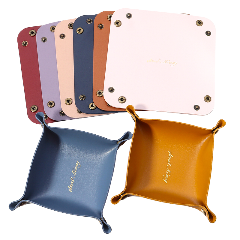 折りたたみ式PUレザー収納ボックス,カラフルなデスクトップト - Leather Workbench のレビューと価格