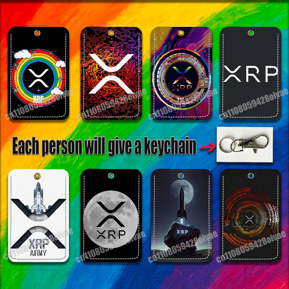 Xrp リップル暗号デジタル通貨 ID クリップクレジット銀 - Leatherwork Keychain のレビューと価格