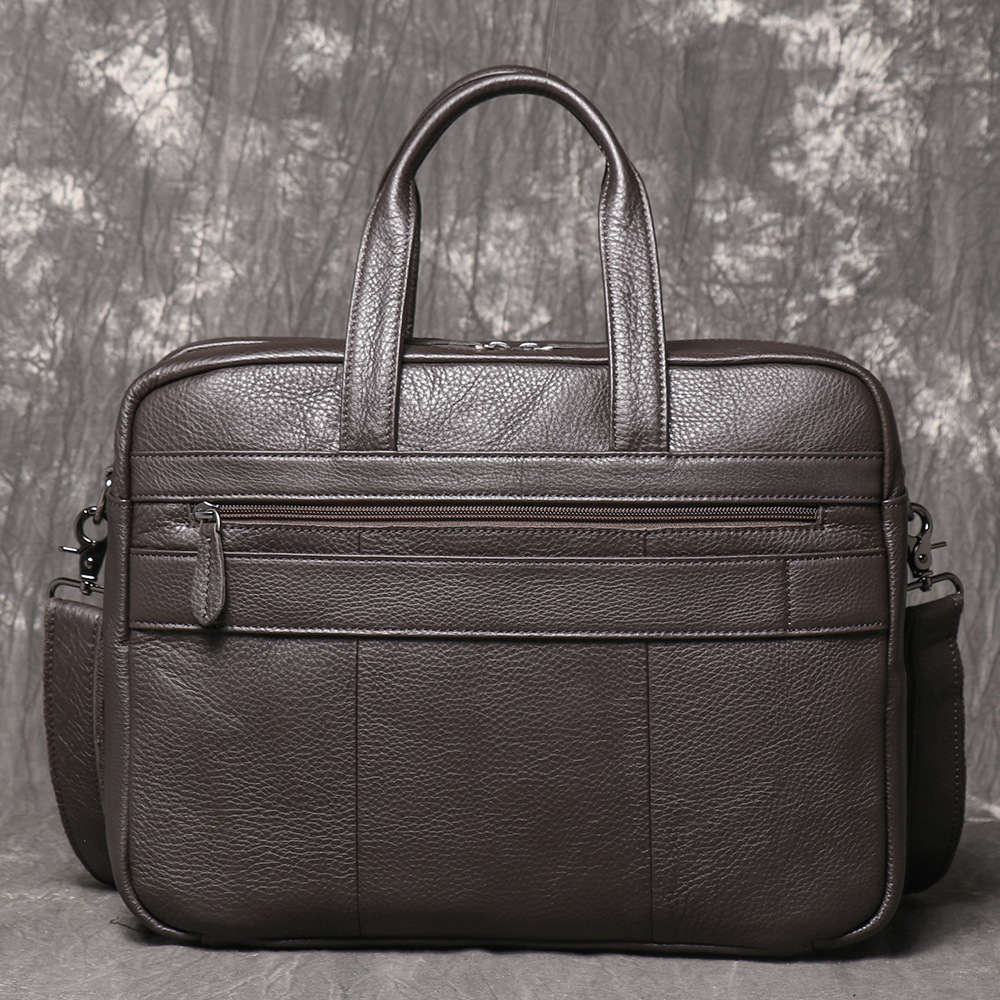 メンズ本革ブリーフケース、ビジネスハンドバッグ、ラップトップ - Leather Work Bag Laptop のレビューと価格