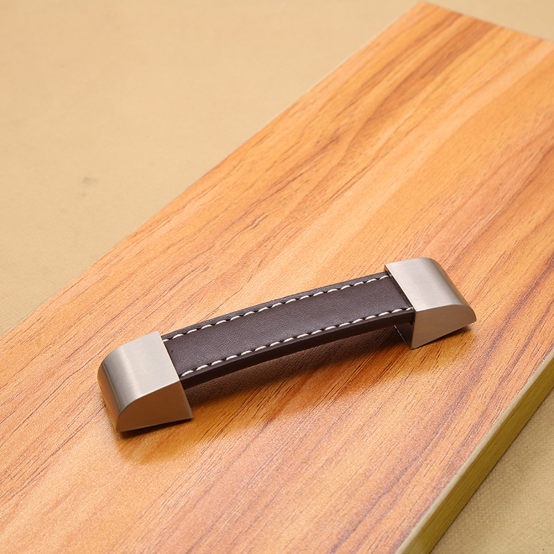 現代の高級革製ハンドルノブプル家具キャビネットチェスト引き出 - Leatherwork Hardware のレビューと価格