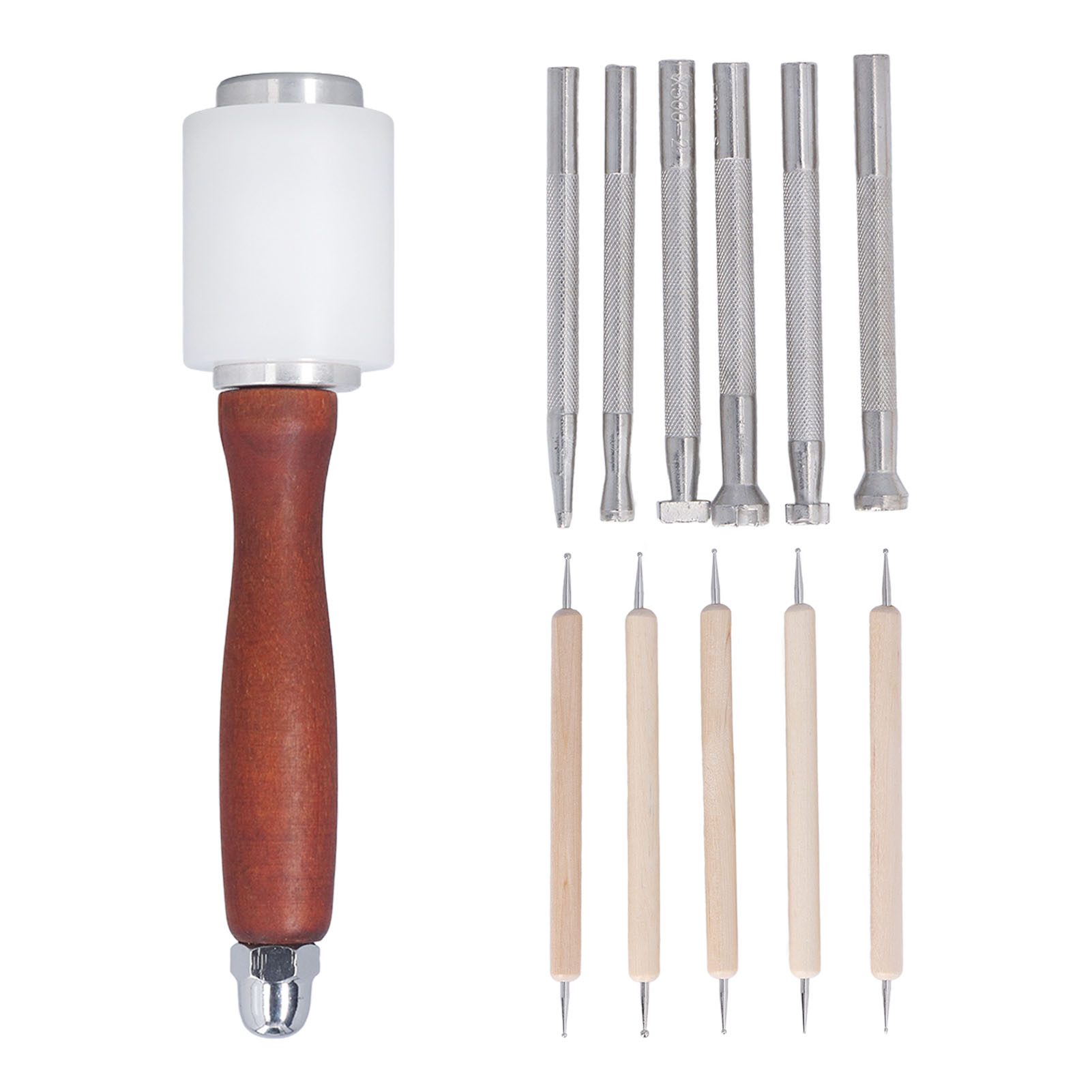 12個入り革刻印工具セット、手作りDIYレザークラフト作業用 - Leatherwork Hammer のレビューと価格
