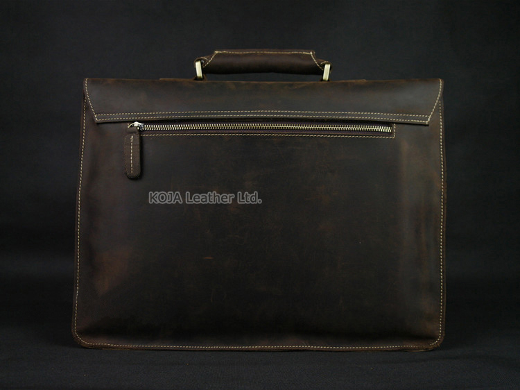 男性用クレイジーホースヴィンテージレザーバッグ,15インチノ - Leather Work Bag Laptop のレビューと価格