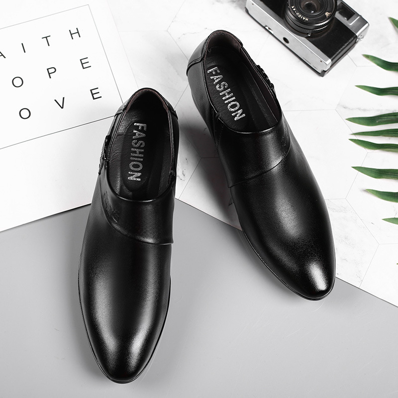 メンズフォーマルオックスフォードPUレザーシューズ,スリッポ - Leather Work Oxfords のレビューと価格