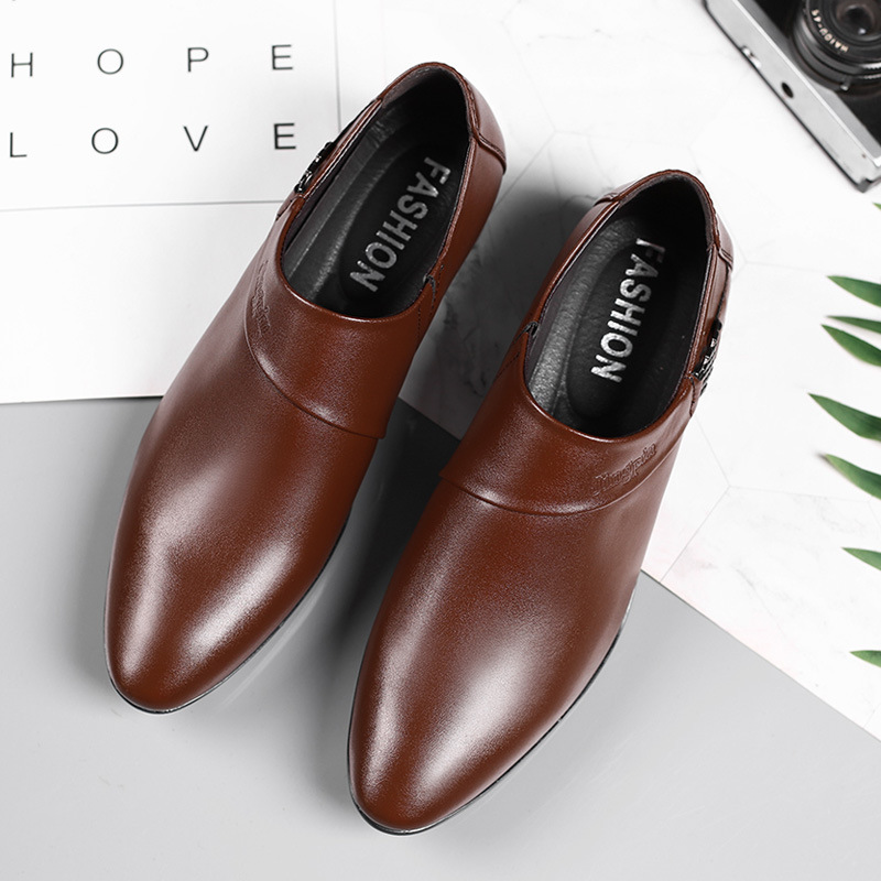 メンズフォーマルオックスフォードPUレザーシューズ,スリッポ - Leather Work Oxfords のレビューと価格