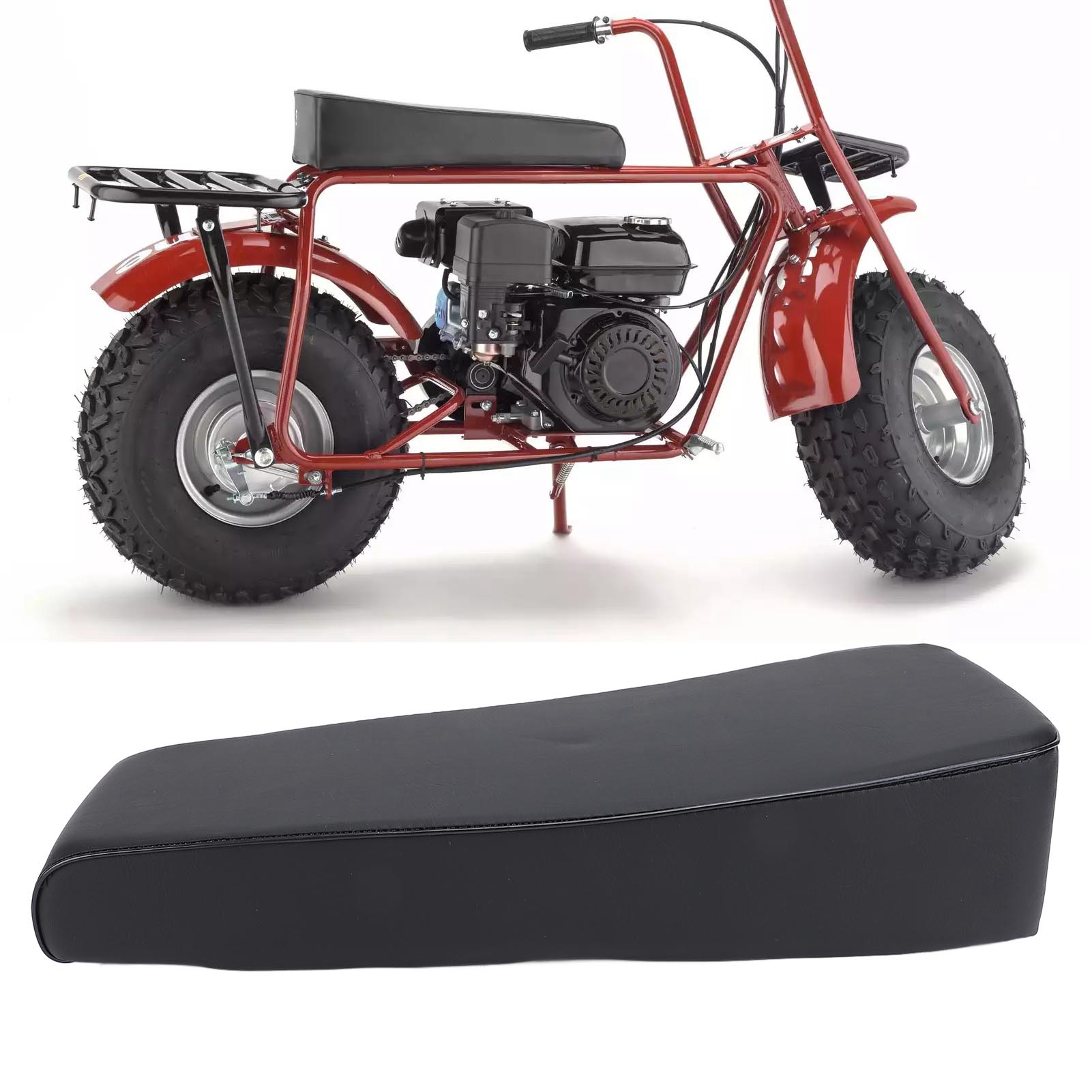 19インチミニバイクシートPUレザー衝撃吸収フォームシートパ - Leather Workbench のレビューと価格
