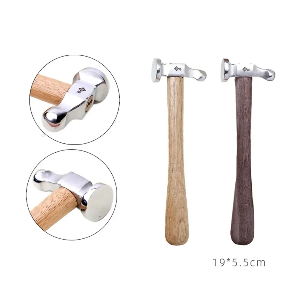 ステンレス鋼丸頭ハンマーミニ木製プロフェッショナルハンドツー - Leatherwork Hammer のレビューと価格