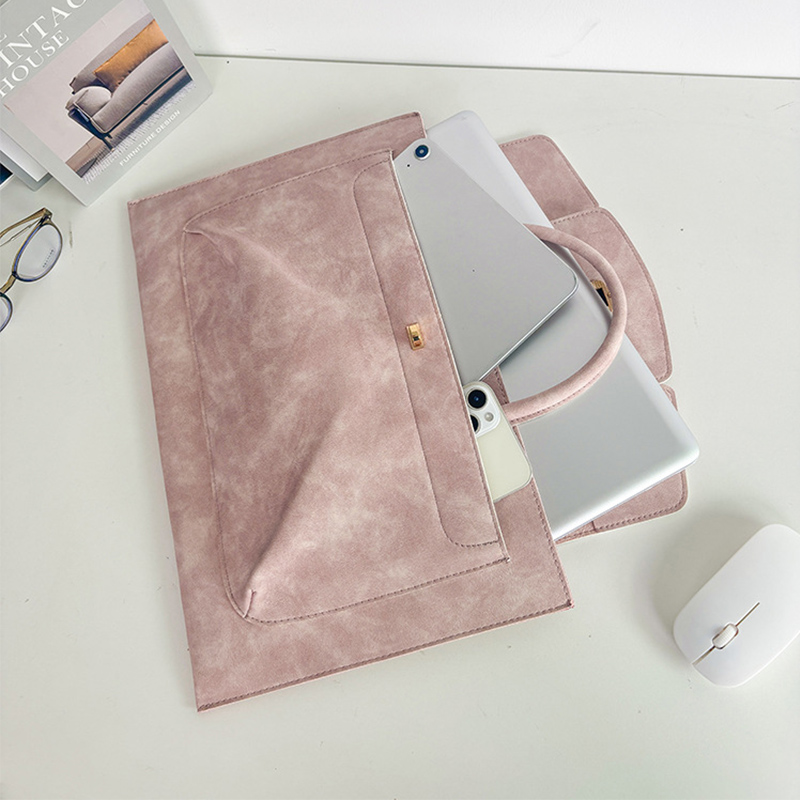 エレガントなピンクのPUレザーラップトップトートバッグ、花柄 - Leather Work Bag Laptop のレビューと価格