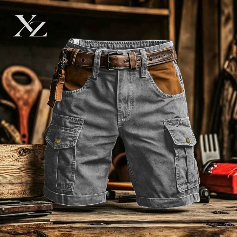プレミアムヴィンテージウォッシュドカーゴショーツ（メンズ）– - Leather Work Overalls のレビューと価格