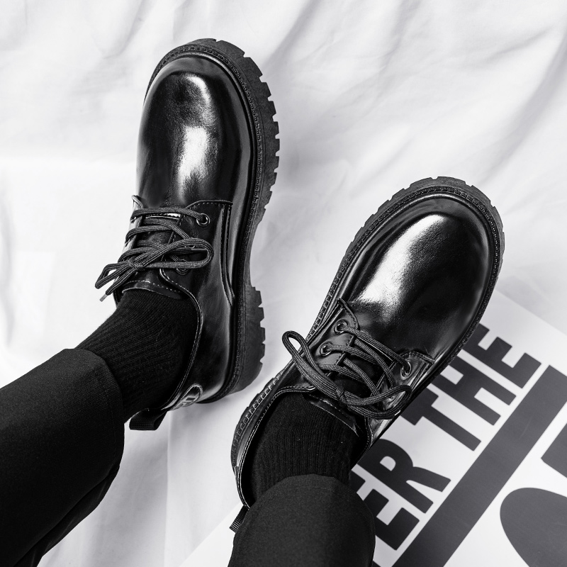 メンズレザーカジュアルシューズ 快適なレースアップワークシュ - Leather Work Oxfords のレビューと価格