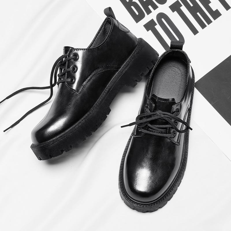 メンズレザーカジュアルシューズ 快適なレースアップワークシュ - Leather Work Oxfords のレビューと価格