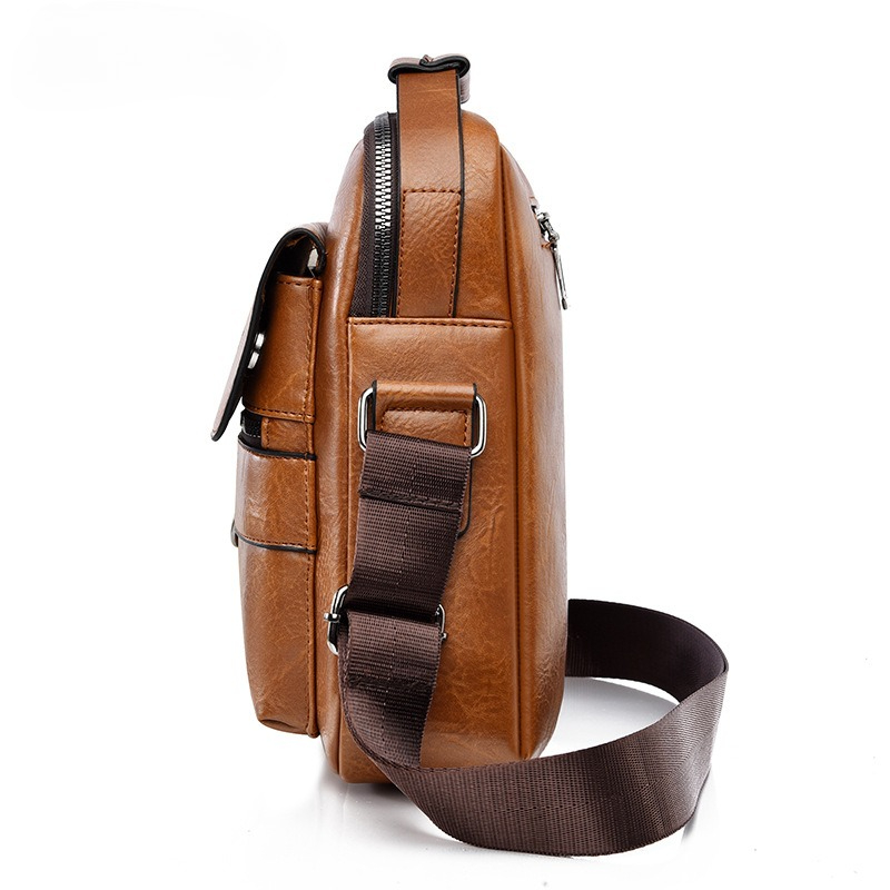 ホットファッション韓国スタイルメンズカジュアルショルダーバッ - Leather Work Bag Laptop のレビューと価格