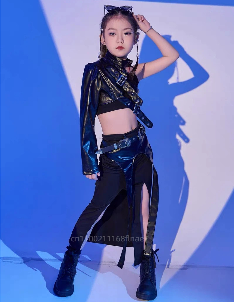 新しい女の子用ジャズダンスレザーオーバーオール、ヒョウ柄ワー - Leather Work Overalls のレビューと価格