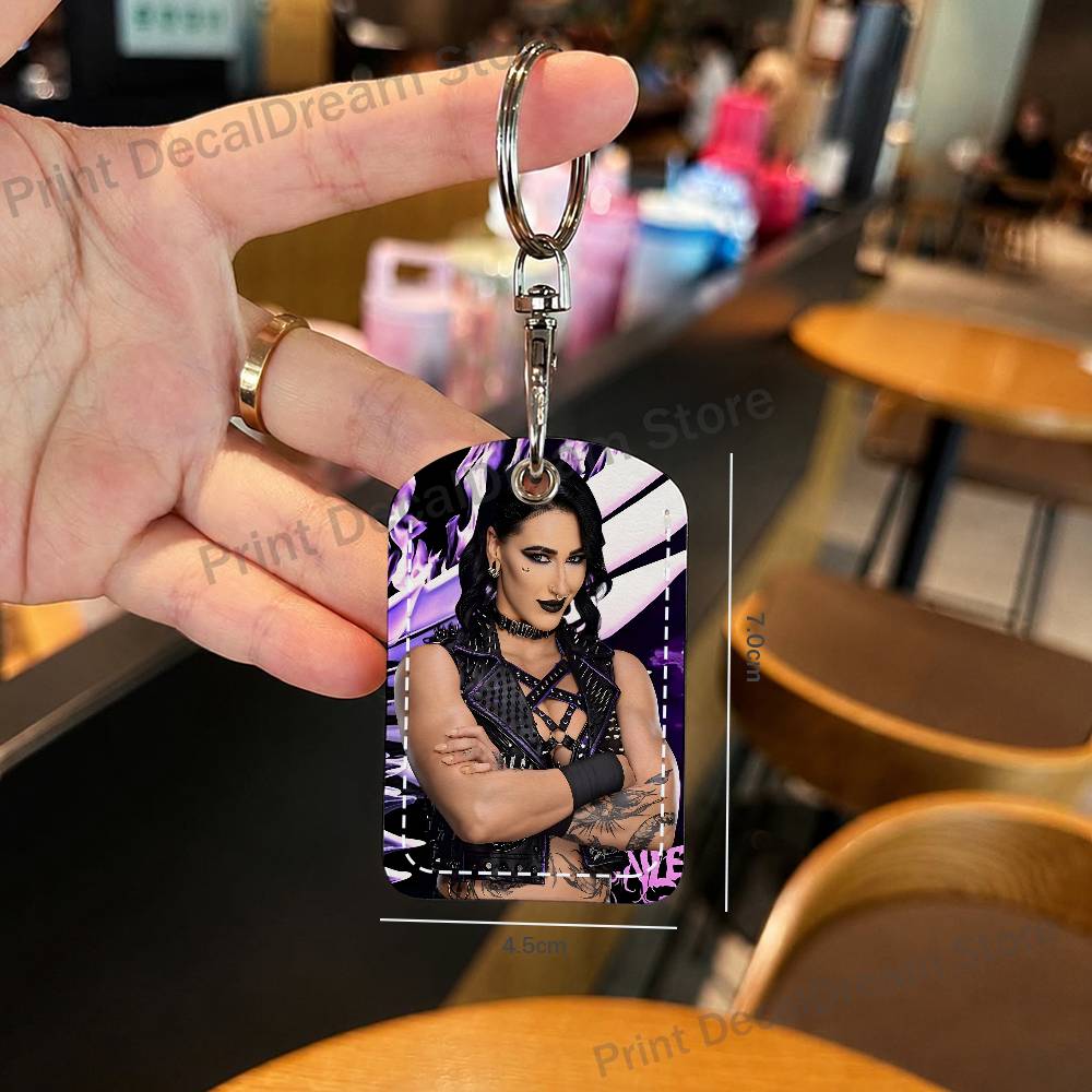 R-Rhea Ripley レスラーホルダーキーホルダー エ - Leatherwork Keychain のレビューと価格