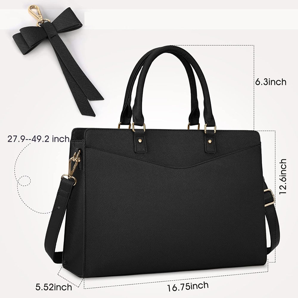 女性用ラップトップバッグ 15.6インチ PUレザー ラップ - Leather Work Bag Laptop のレビューと価格