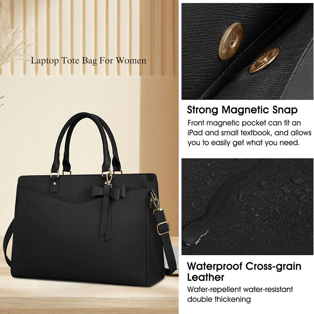 女性用ラップトップバッグ 15.6インチ PUレザー ラップ - Leather Work Bag Laptop のレビューと価格