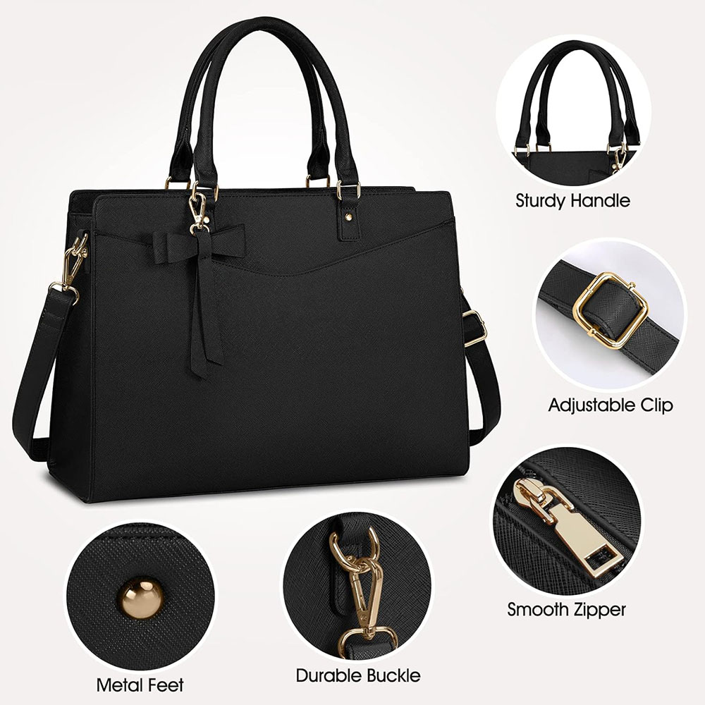 女性用ラップトップバッグ 15.6インチ PUレザー ラップ - Leather Work Bag Laptop のレビューと価格