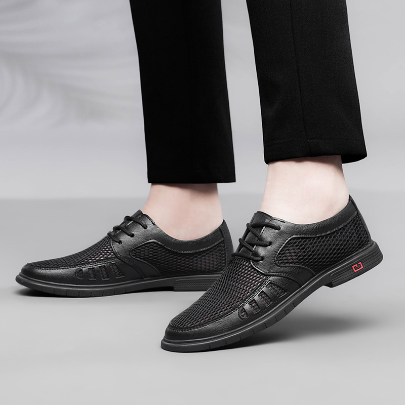 メンズ本革ビジネスシューズ,通気性のある作業靴,カジュアルフ - Leather Work Oxfords のレビューと価格