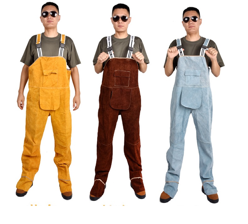 溶接服メンズ全体的な安全つなぎ服高温保護革難燃性修理マン溶接 - Leather Work Overalls のレビューと価格