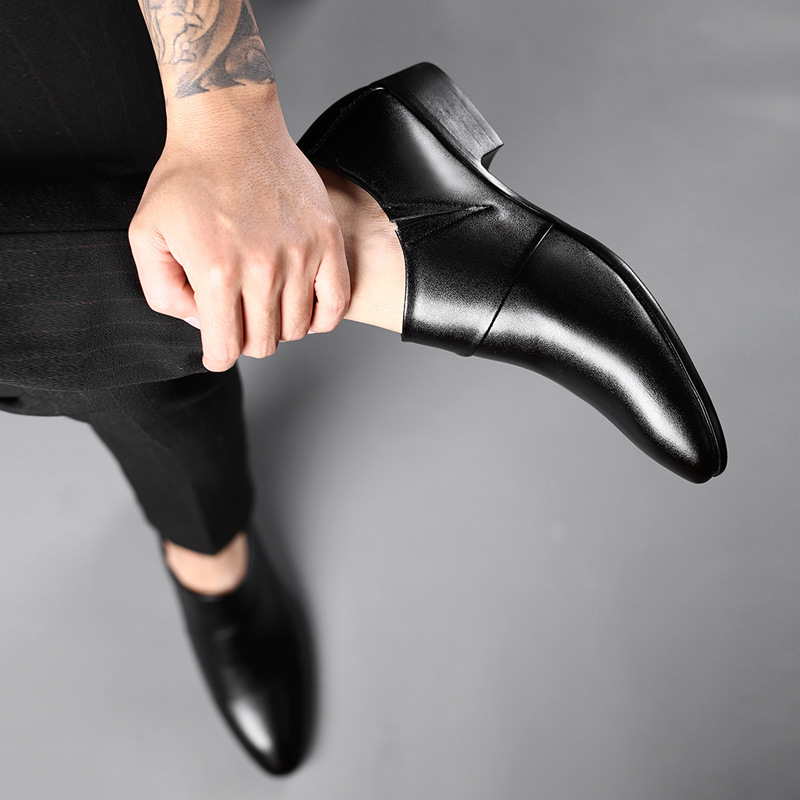 オックスフォード革靴男性の高級ビジネス男性ドレスシューズパー - Leather Work Oxfords のレビューと価格