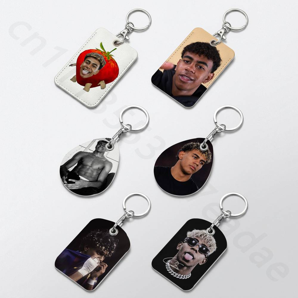L-Lamine Yamal ホルダーキーホルダー銀行ビジネ - Leatherwork Keychain のレビューと価格