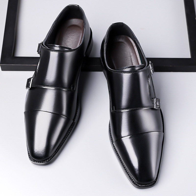 メンズフォーマルレザーオックスフォードシューズ、ビジネス用三 - Leather Work Oxfords のレビューと価格