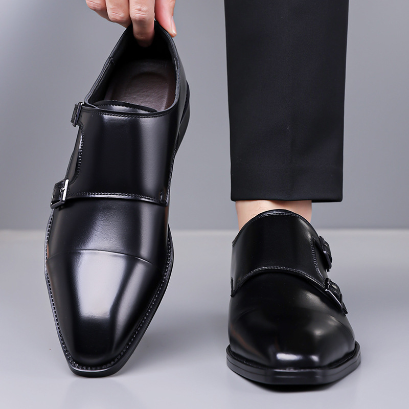 メンズフォーマルレザーオックスフォードシューズ、ビジネス用三 - Leather Work Oxfords のレビューと価格