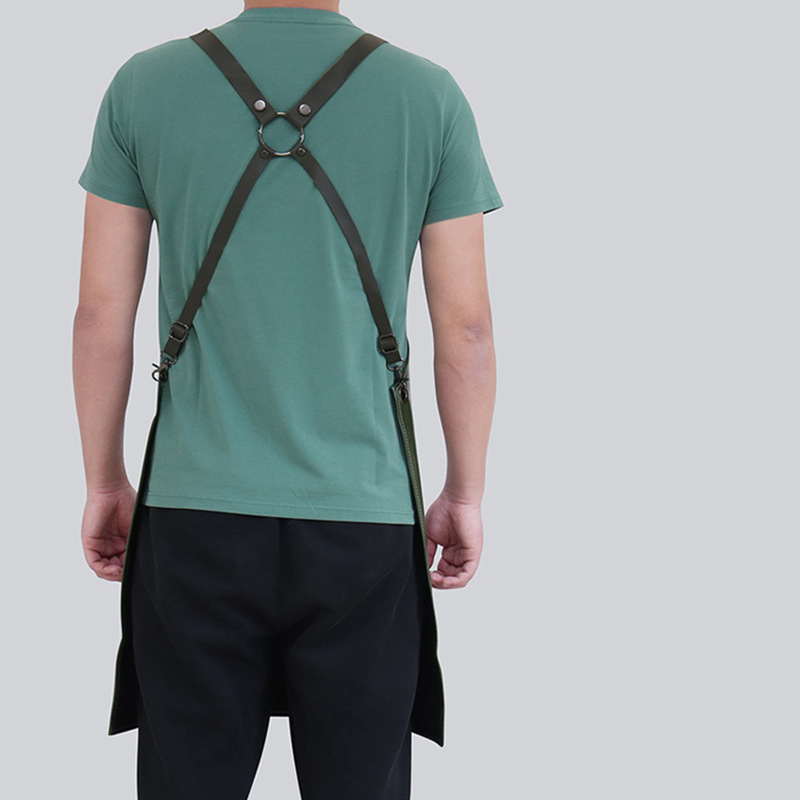 カスタムロゴ付きPUレザーエプロン,防水,防汚,木工服,自動 - Leather Work Overalls のレビューと価格