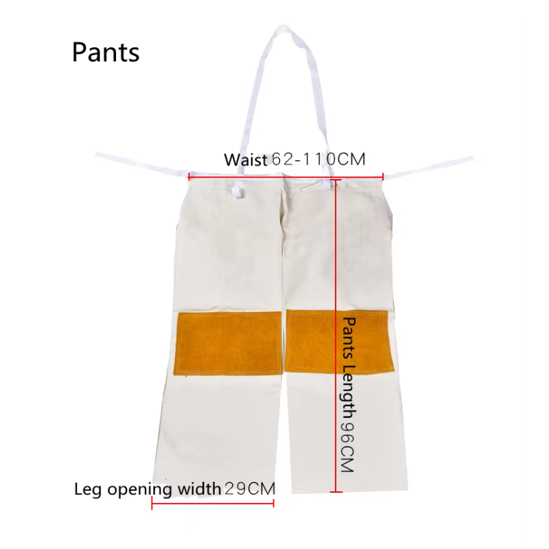 耐摩耗性溶接服、男性用キャンバス牛革溶接スーツ、ジャケットと - Leather Work Overalls のレビューと価格