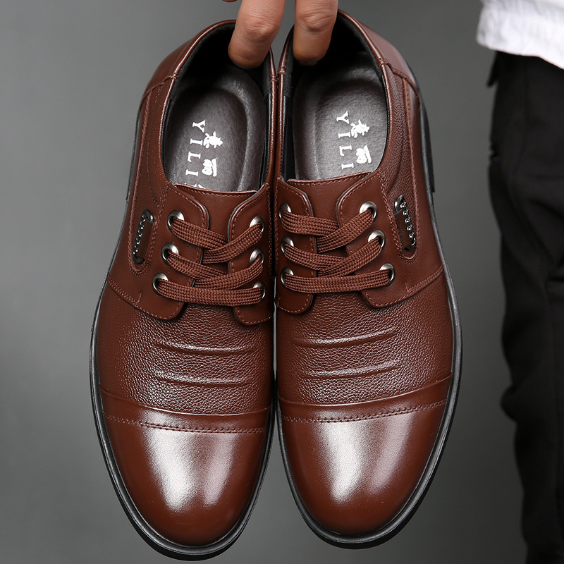 本革のメンズシューズ,オフィス作業靴,パーティー,記念日,結 - Leather Work Oxfords のレビューと価格