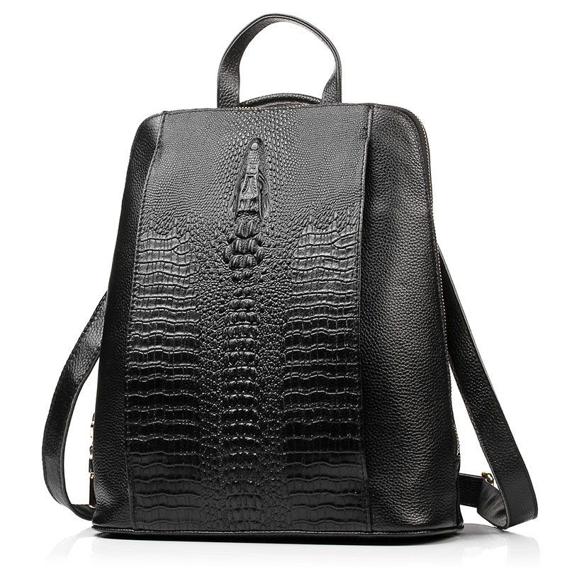 Zency レディース クロコダイルレザー バックパック 1 - Leather Work Bag Laptop のレビューと価格